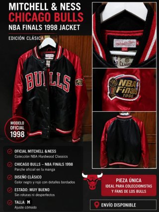 Chaqueta Mitchell & Ness Chicago Bulls NBA 1998 Ta