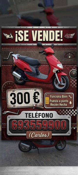 Kimco Vitality 49cc Roja