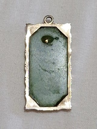 Colgante Cruz Jade Dorado años 70