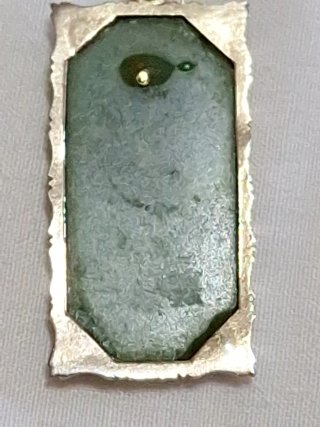 Colgante Cruz Jade Dorado años 70
