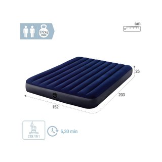 Intex Classic Downy 64765 colchón doble 152x203cm