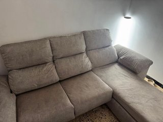 Sofá modular chaise longue gris