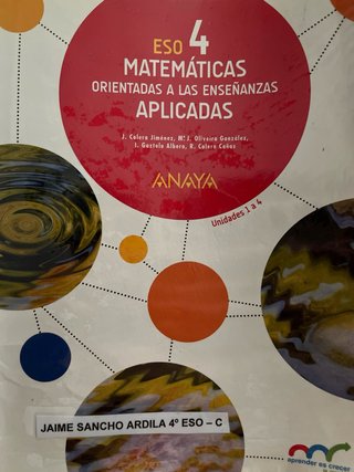 Libros de matematicas aplicadas 4ºESO