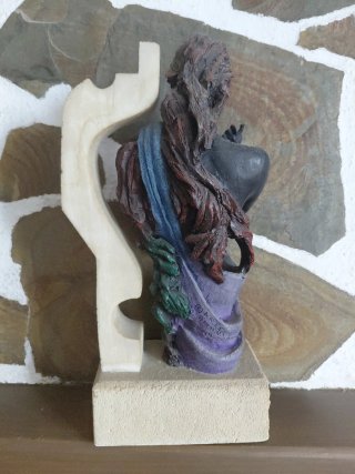 Escultura busto mujer modernista-arte romera