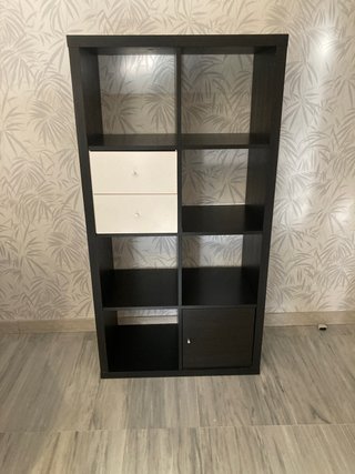 Estantería IKEA KALLAX Negra con Cajones