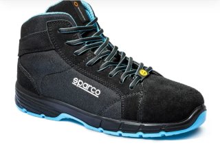 Zapatos de seguridad Sparco negros y azules
