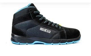 Zapatos de seguridad Sparco negros y azules