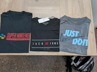 Lote 3 Camisetas Nintendo, Nike, Jack&Jones