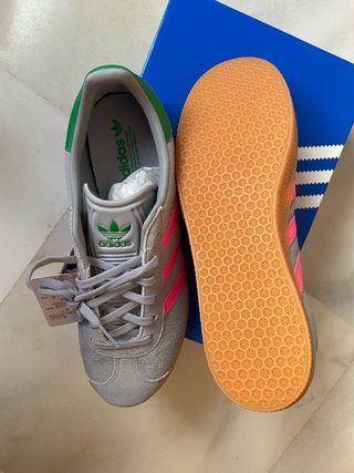 Adidas Gazelle J Gris Rosa Verde