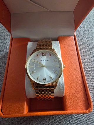 2 Relojes Exactime Dorados con Caja