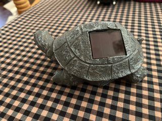 Lámpara Solar Tortuga Gris