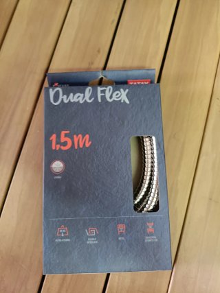 Manguera Ducha Tatay Dual Flex 1,5m Cromo