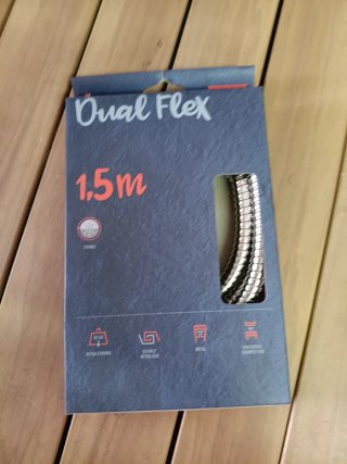 Manguera Ducha Tatay Dual Flex 1,5m Cromo