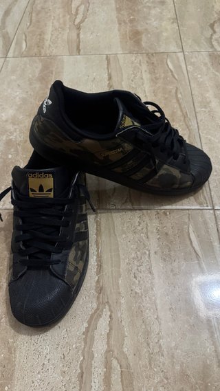 Adidas Superstar Camuflaje Negro Verde