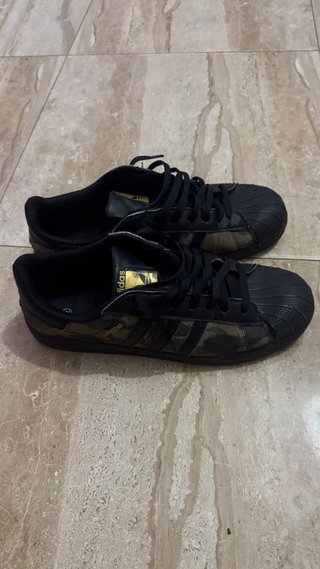 Adidas Superstar Camuflaje Negro Verde