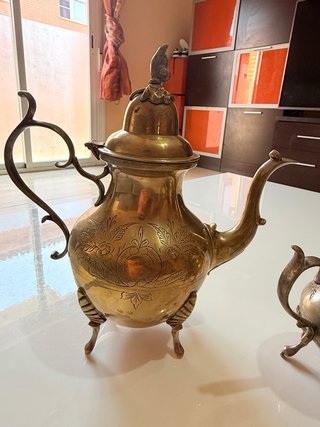 Set di 3 teiere in bronzo