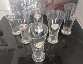Juego 6 Vasos Cerveza Buckler Vintage, NUEVOS.