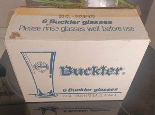 Juego 6 Vasos Cerveza Buckler Vintage, NUEVOS.
