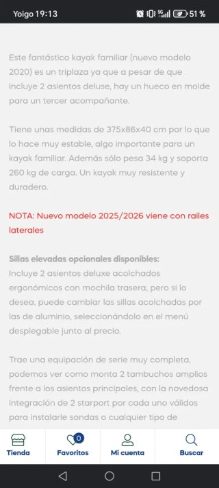 Kayak familiar Supra pesca, esta nuevo