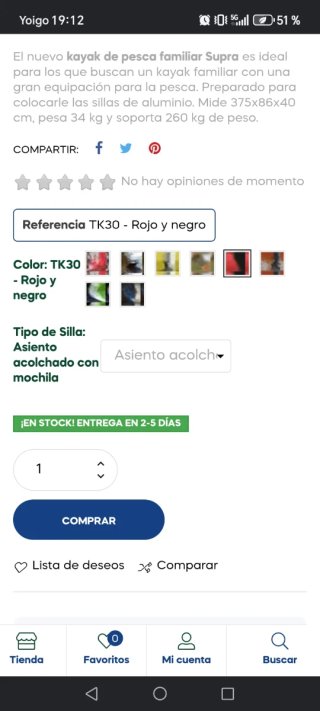 Kayak familiar Supra pesca, esta nuevo