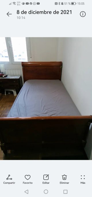 Cama Antigua Estilo Imperio / Barco