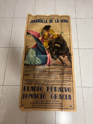 Cartel Toros Jarandilla de la Vera 1960s