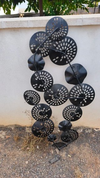 Decoración pared metal círculos