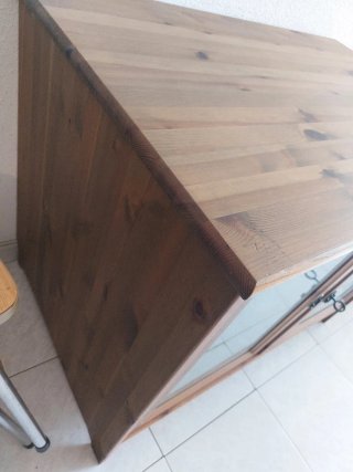 Mueble Vitrina / TV Madera y Cristal