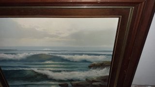 Preciosa pintura al óleo pintor alicantino puerto.