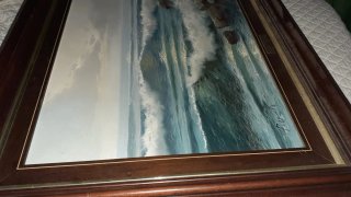 Preciosa pintura al óleo pintor alicantino puerto.