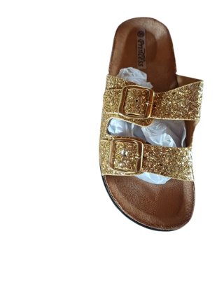Ciabattina donna Princess oro glitter