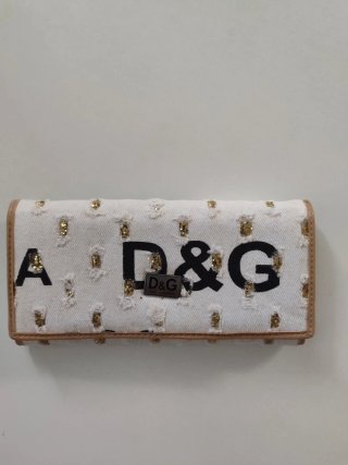 Cartera D&G Dolce & Gabbana Blanca y Dorada