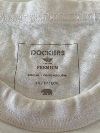 Camiseta Dockers Talla XS Blanca