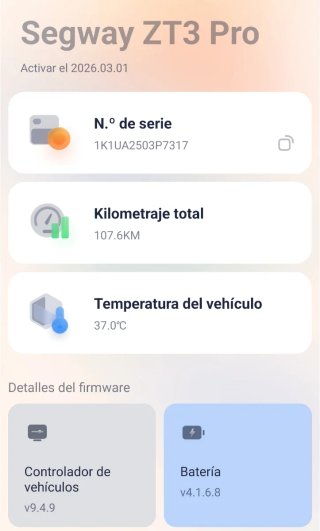 Patinete eléctrico Segway ZT3 PRO
