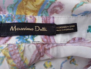 Blusa seda Massimo Dutti multicolor