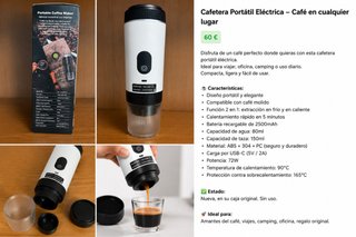 Cafetera Portátil Eléctrica