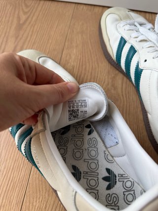 Adidas Samba OG Blancas y Verdes Talla 42 2/3