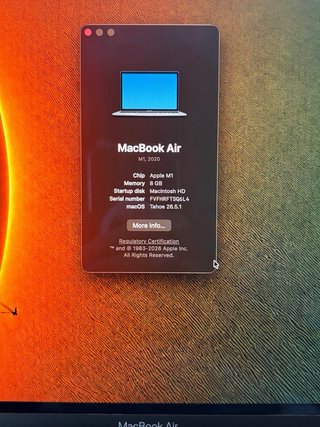 MacBook Air M1 2020 8GB 256GB Gris