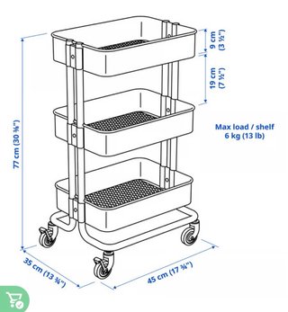 Carrito Auxiliar Ikea Raskog Amarillo