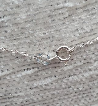 Collana Argento 925 Zaffiro Naturale Blu