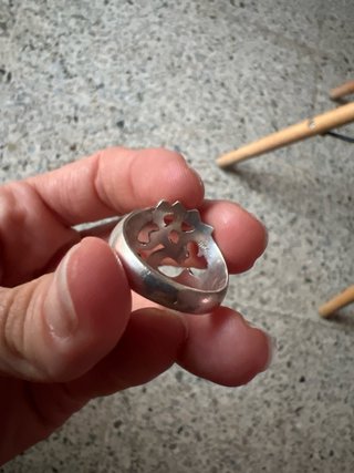 Anillo Plata Diseño Om
