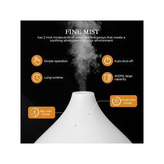 Cozary Difusor Aromas 400ml Humidificador LED