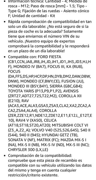 Kit Tornillos Antirrobo CARPOINT 0520506