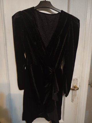 Vestido negro fiesta terciopelo