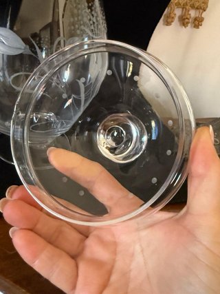 Antico vaso in cristallo inciso