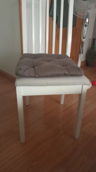Cojines para silla de tela beige/gris