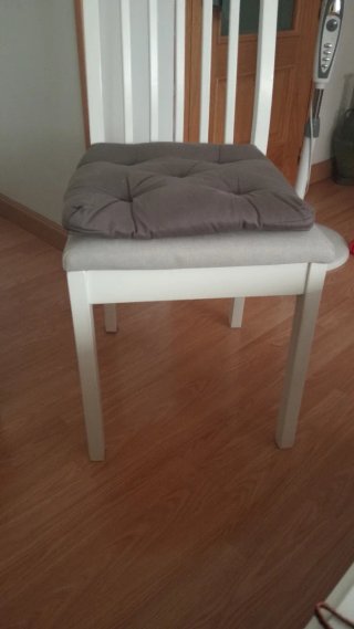 Cojines para silla de tela beige/gris