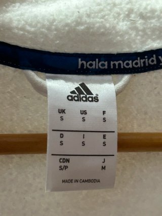Sudadera Real Madrid Unisex Adidas Blanca