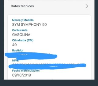 Moto Sym Symphony 50 Negra