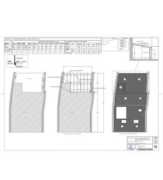 Porche de madera 7,43 x 5 m - Estructura